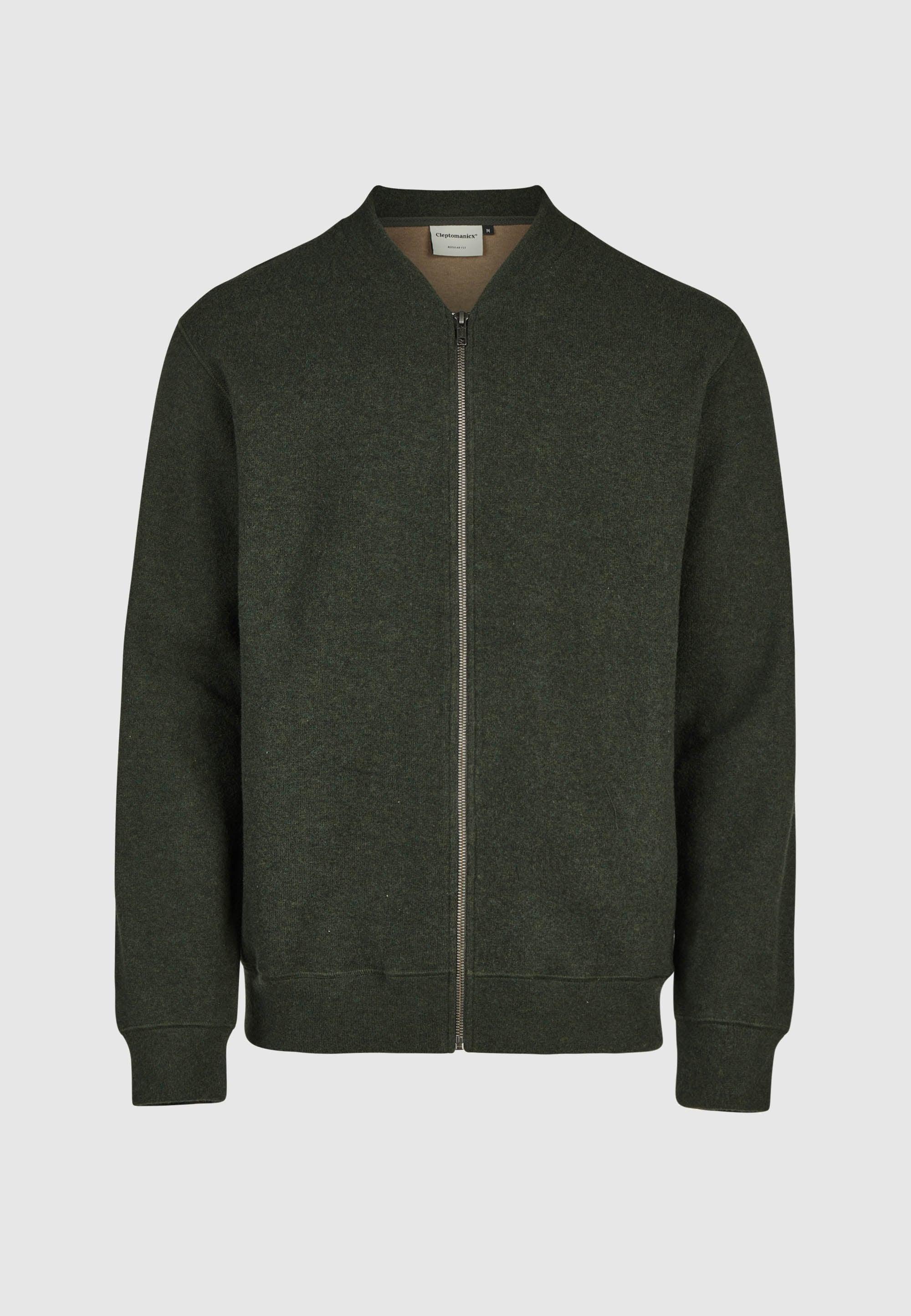 Cleptomanicx Notch Cruise Trainer Thyme Zipjacke Herren dunkelgrün